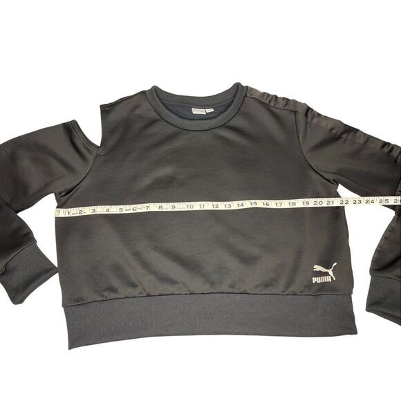 Puma black, cropped sweatshirt with one shoulder cutout - L - Picture 7 of 10